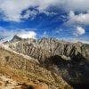 Le cime dell'Adamello illuminate dalla luce del tramonto