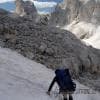 Discendendo un nevaio