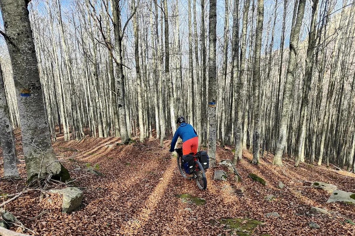 in bici al purgatorio discesa faggi