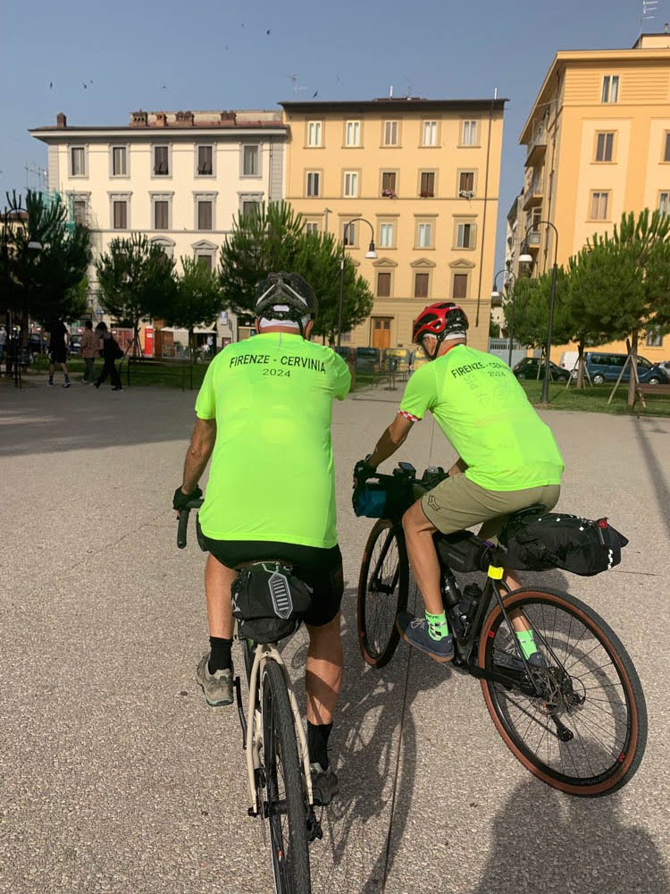 Firenze-Cervinia in bici la partenza