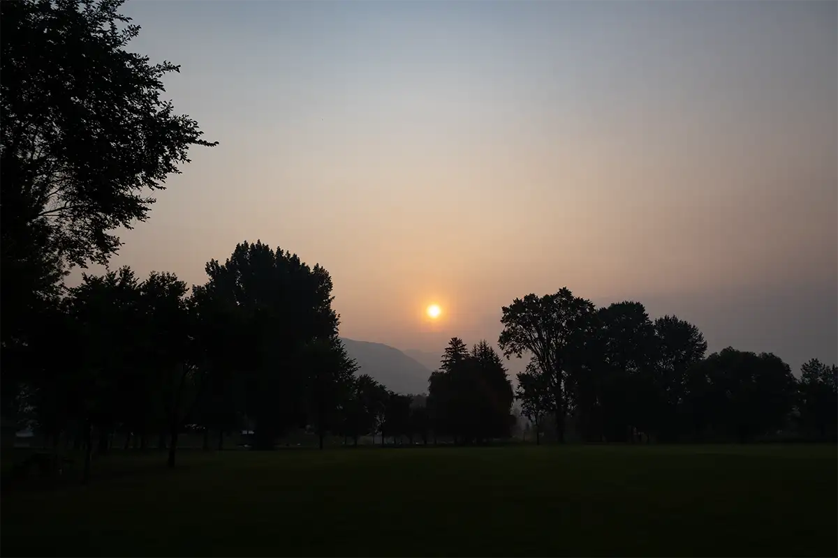 tramonto fumoso