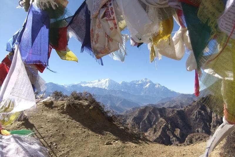 preghiere tibetane nei villaggi del mustang