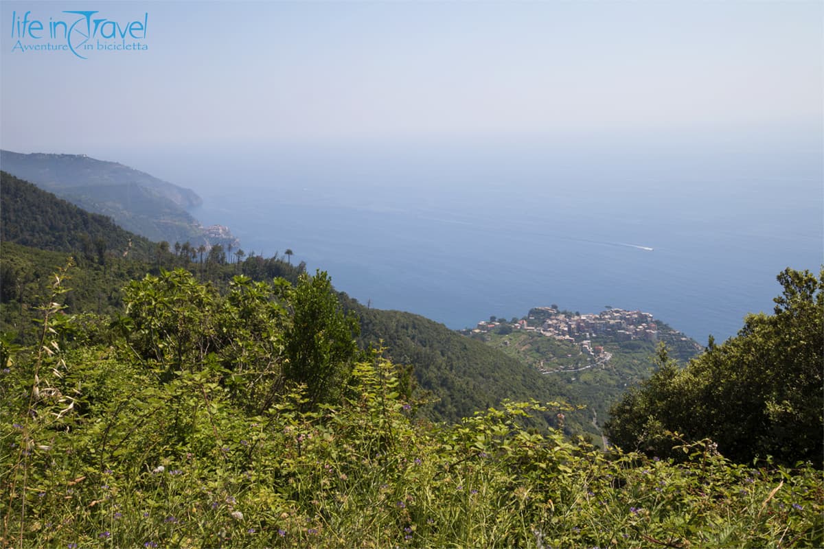 5 terre dalla panoramica delle 5 terre in bici