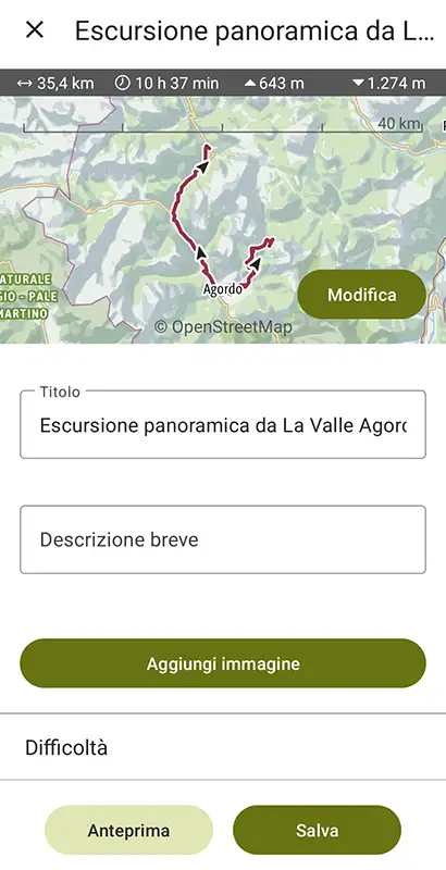 file gpx aperto outdooractive