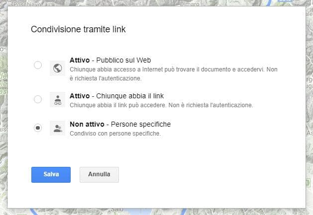 condivisione link