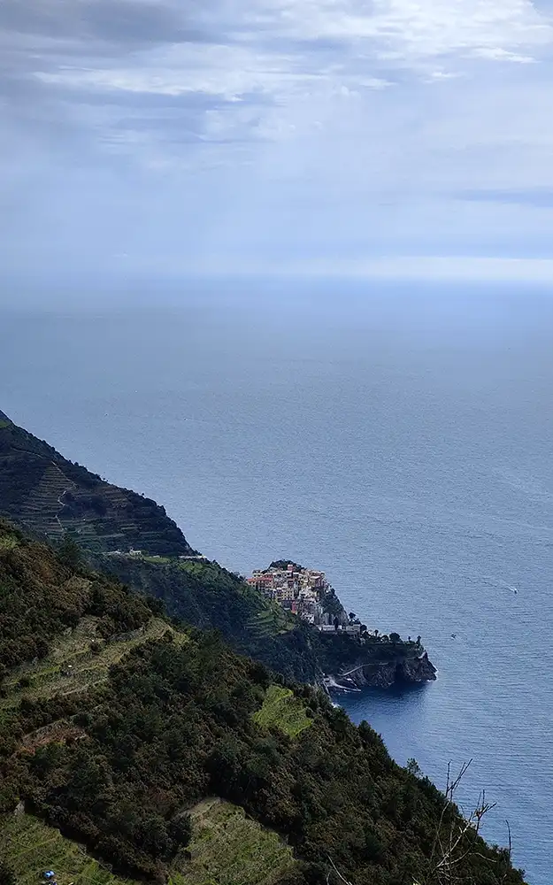 in bici panoramica 5 terre manarola