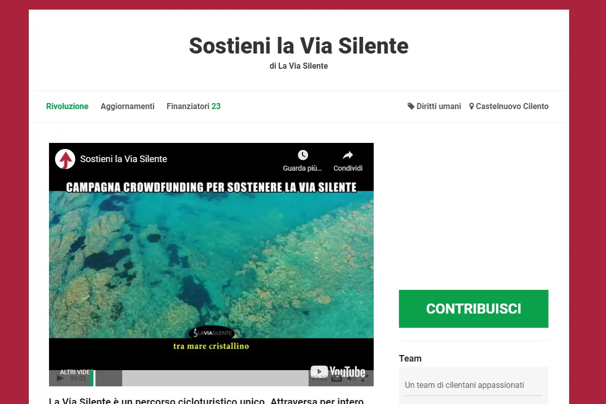 crowdfunding via silente