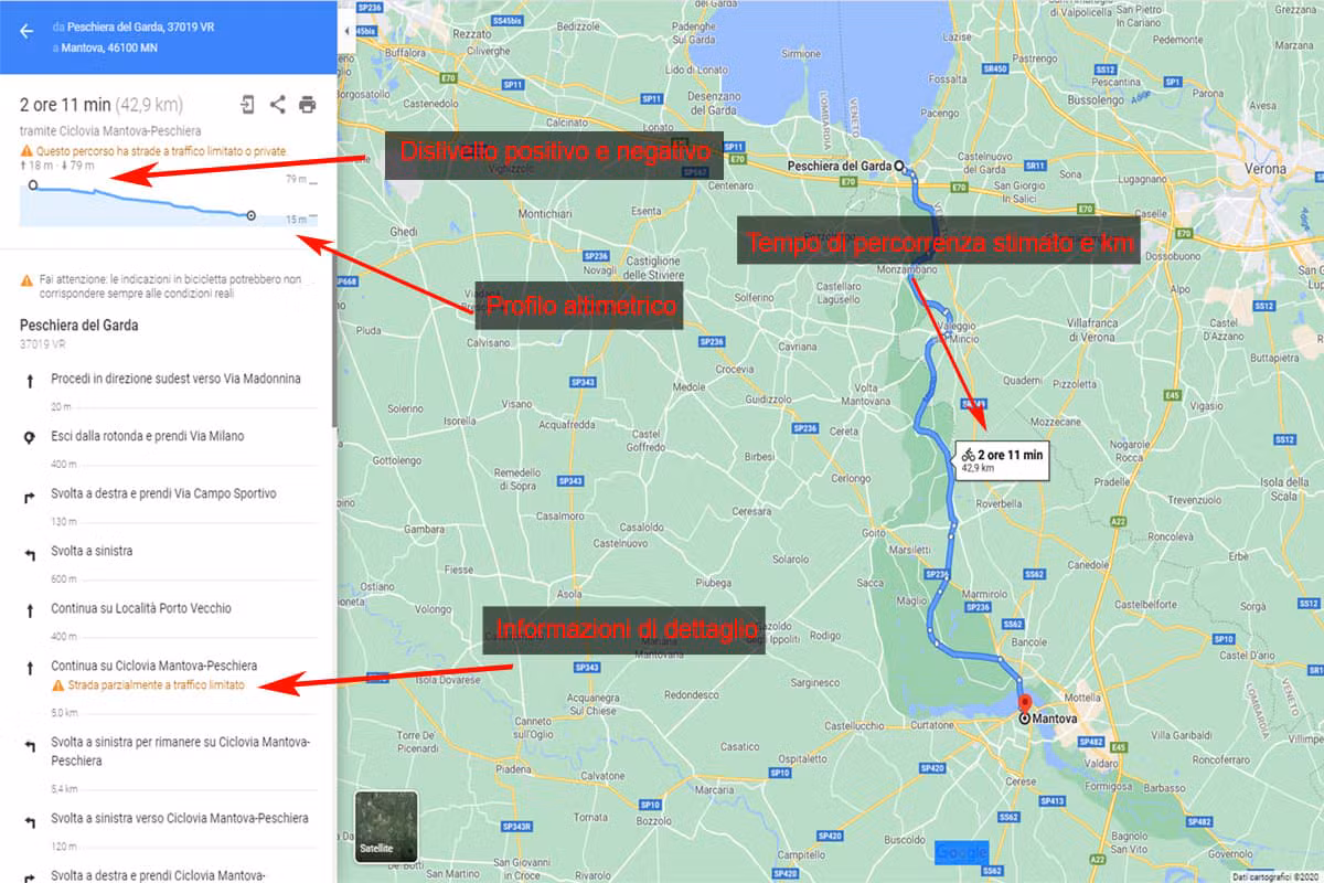 google maps bici