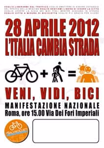 #salvaiciclisti: il 28 aprile manifestazione a Roma