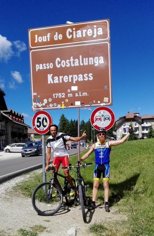 giro antiorario latemar mtb - passo costalunga