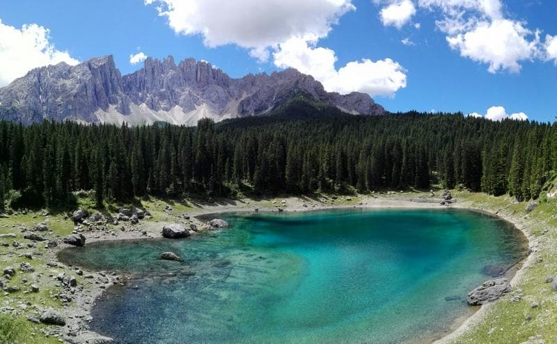 giro antiorario latemar mtb - lago di Carezza