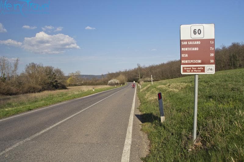 segnaletica ciclistica val di merse