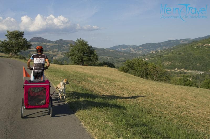 verso bobbio in bici