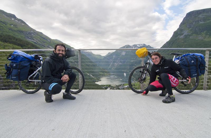 geirangerfjord in bici