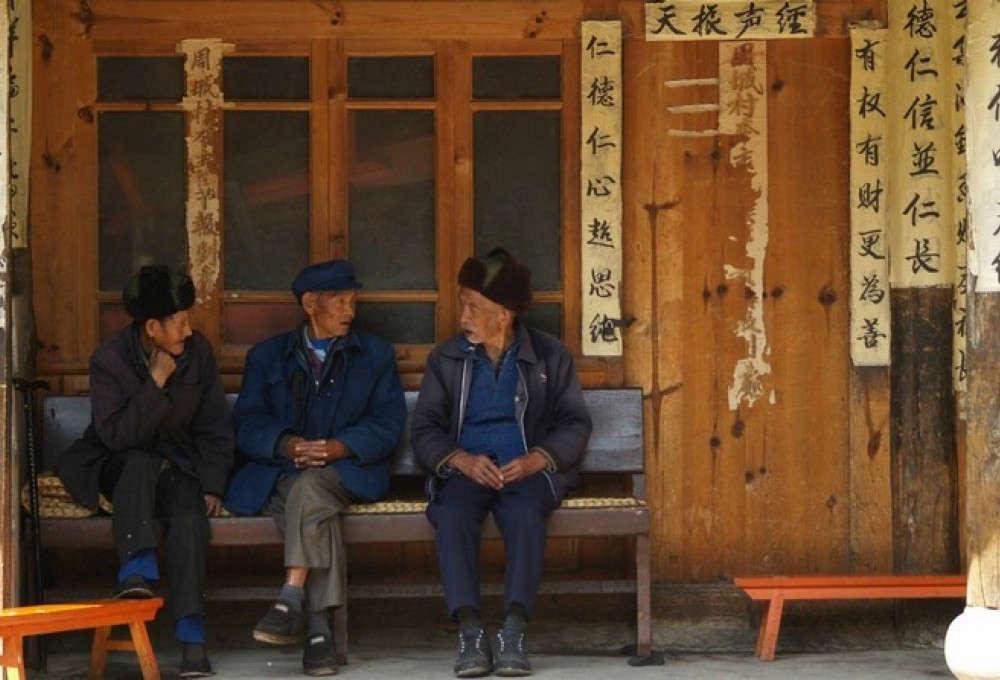 Uomini anziani in Cina