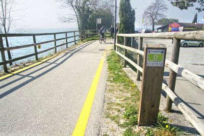 Tratto trentino pista ciclabile Lago di Garda