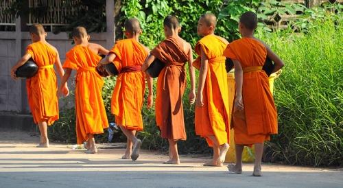 Monaci bambini a Phitsanulok