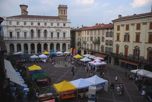 Piazza vecchia a Bergamo